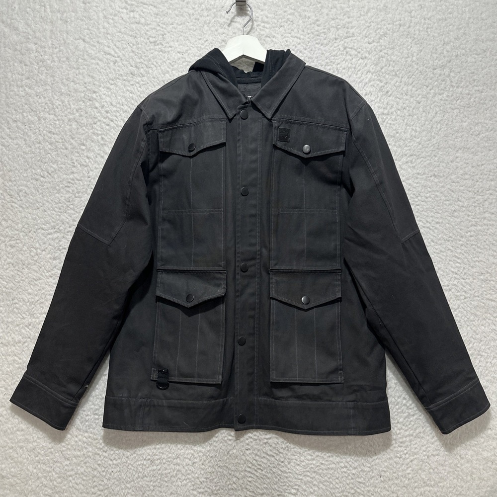 Harley-Davidson Men's‎ Crawford Cargo Jacket Coat Size L Grey Canvas 98570-16VM